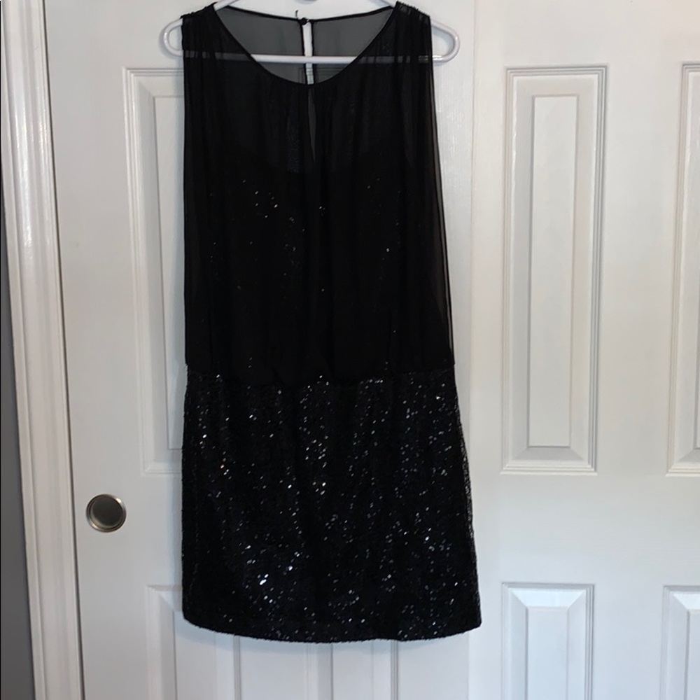 Adrianna Papell Black Sequin Dress